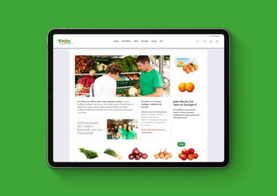 Online-Shop für Gemüsehändler